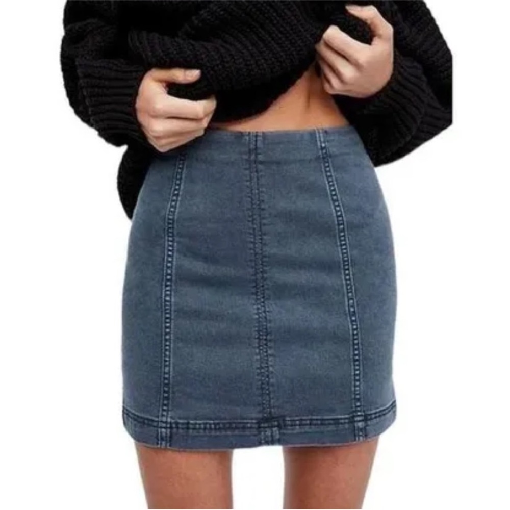 Free People Modern Femme Denim Mini Skirt